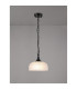 DeRuyter 27cm Flush/Single Pendant 1 Light Adjustable E27 Satin Black/Frosted Glass-3