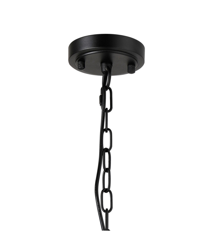 DeRuyter 27cm Flush/Single Pendant 1 Light Adjustable E27 Satin Black/Frosted Glass-6