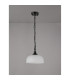 DeRuyter 27cm Flush/Single Pendant 1 Light Adjustable E27 Satin Black/Frosted Glass-8