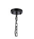DeRuyter 27cm Flush/Single Pendant 1 Light Adjustable E27 Satin Black/Smoke Glass-6