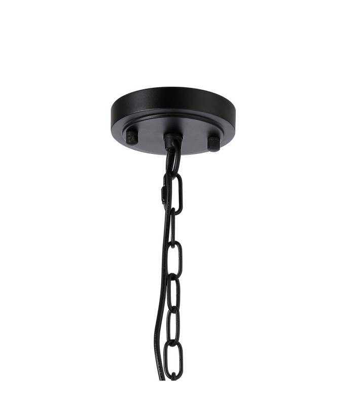 DeRuyter 27cm Flush/Single Pendant 1 Light Adjustable E27 Satin Black/Smoke Glass-6