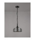 DeRuyter 27cm Flush/Single Pendant 1 Light Adjustable E27 Satin Black/Smoke Glass-8