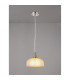 DeRuyter 27cm Flush/Single Pendant 1 Light Adjustable E27 Satin Nickel/Amber Glass-3