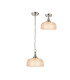 DeRuyter 27cm Flush/Single Pendant 1 Light Adjustable E27 Satin Nickel/Amber Glass-4