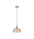 DeRuyter 27cm Flush/Single Pendant 1 Light Adjustable E27 Satin Nickel/Amber Glass-5