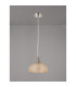 DeRuyter 27cm Flush/Single Pendant 1 Light Adjustable E27 Satin Nickel/Amber Glass-8