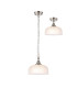 DeRuyter 27cm Flush/Single Pendant 1 Light Adjustable E27 Satin Nickel/Clear Glass-3