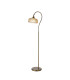 DeRuyter Floor Lamp 1 Light E27 Antique Brass/Amber Glass-1