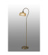 DeRuyter Floor Lamp 1 Light E27 Antique Brass/Amber Glass-3