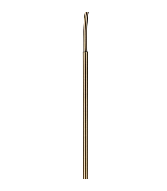 DeRuyter Floor Lamp 1 Light E27 Antique Brass/Amber Glass-6