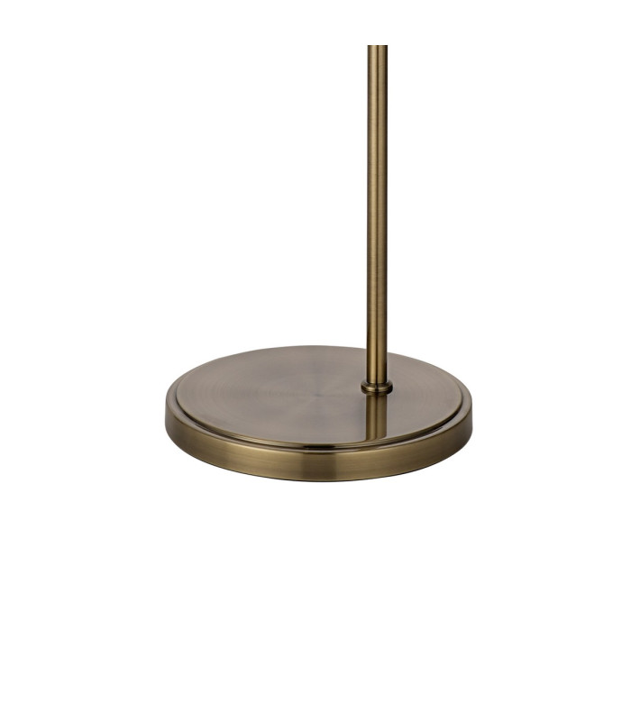 DeRuyter Floor Lamp 1 Light E27 Antique Brass/Amber Glass-7
