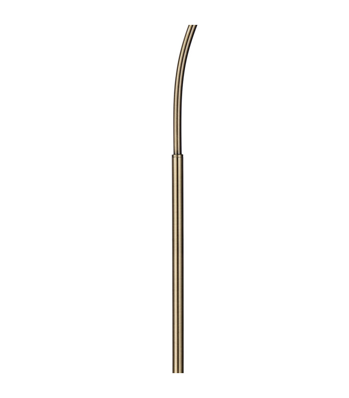 DeRuyter Floor Lamp 1 Light E27 Antique Brass/Frosted Glass-6