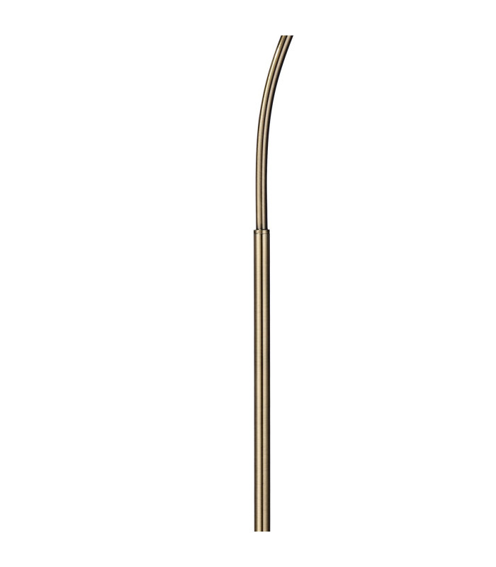 DeRuyter Floor Lamp 1 Light E27 Antique Brass/Smoke Glass-6