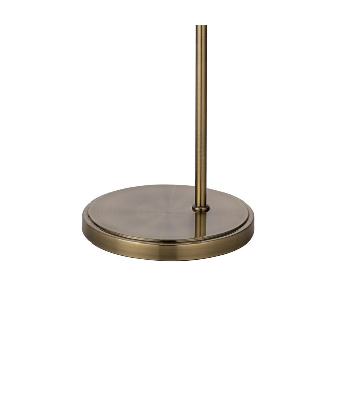 DeRuyter Floor Lamp 1 Light E27 Antique Brass/Smoke Glass-7