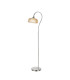DeRuyter Floor Lamp 1 Light E27 Polished Nickel/Amber Glass-1