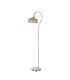 DeRuyter Floor Lamp 1 Light E27 Polished Nickel/Amber Glass-4