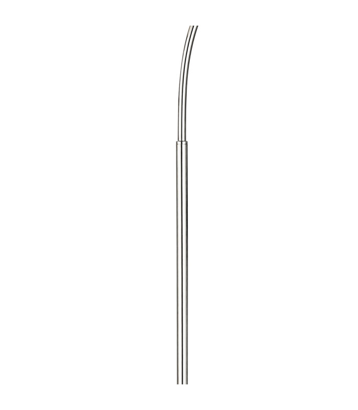 DeRuyter Floor Lamp 1 Light E27 Polished Nickel/Amber Glass-7
