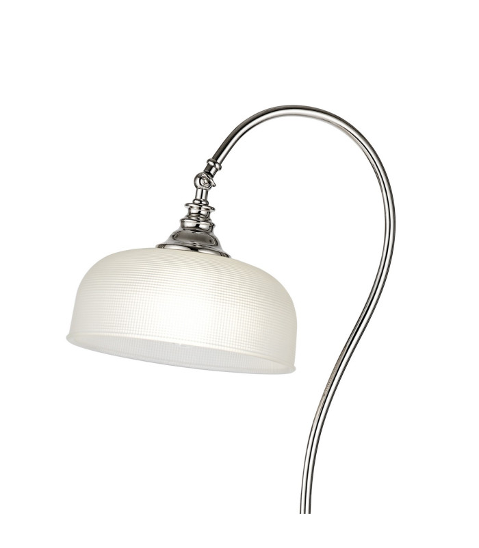 DeRuyter Floor Lamp 1 Light E27 Polished Nickel/Frosted Glass-5