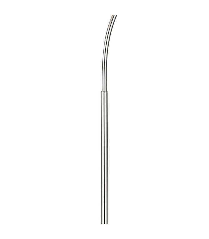 DeRuyter Floor Lamp 1 Light E27 Polished Nickel/Frosted Glass-6