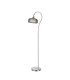 DeRuyter Floor Lamp 1 Light E27 Polished Nickel/Smoke Glass-1