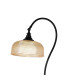 DeRuyter Floor Lamp 1 Light E27 Satin Black/Amber Glass-5