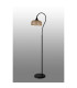 DeRuyter Floor Lamp 1 Light E27 Satin Black/Amber Glass-8