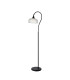 DeRuyter Floor Lamp 1 Light E27 Satin Black/Clear Glass-1