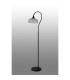 DeRuyter Floor Lamp 1 Light E27 Satin Black/Clear Glass-8