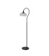 DeRuyter Floor Lamp 1 Light E27 Satin Black/Frosted Glass-4