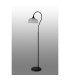 DeRuyter Floor Lamp 1 Light E27 Satin Black/Frosted Glass-8
