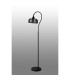 DeRuyter Floor Lamp 1 Light E27 Satin Black/Smoke Glass-7