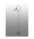 DeRuyter Floor Lamp 1 Light E27 Satin Nickel/Amber Glass-3