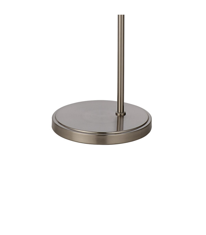 DeRuyter Floor Lamp 1 Light E27 Satin Nickel/Amber Glass-7
