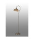 DeRuyter Floor Lamp 1 Light E27 Satin Nickel/Amber Glass-8