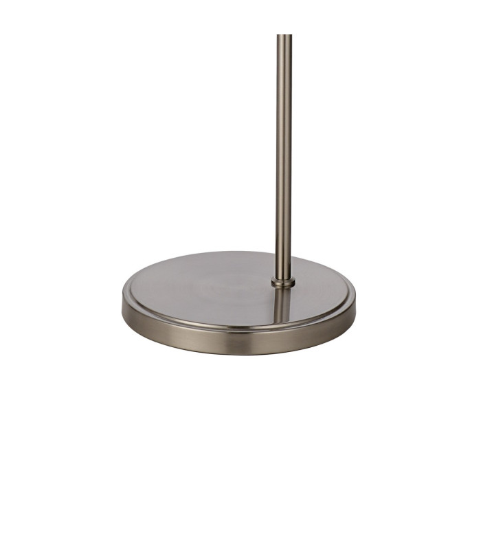 DeRuyter Floor Lamp 1 Light E27 Satin Nickel/Clear Glass-7