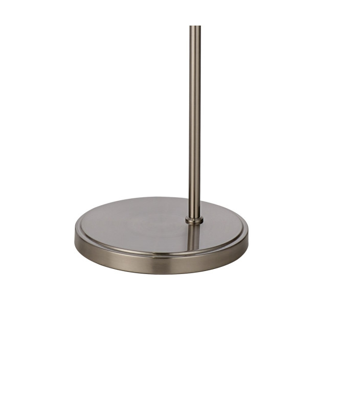 DeRuyter Floor Lamp 1 Light E27 Satin Nickel/Smoke Glass-7