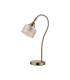 DeRuyter Table Lamp 1 Light E27 Antique Brass/Amber Glass-4