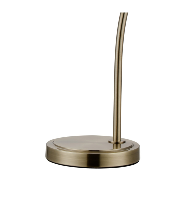DeRuyter Table Lamp 1 Light E27 Antique Brass/Amber Glass-5