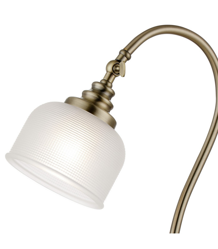 DeRuyter Table Lamp 1 Light E27 Antique Brass/Frosted Glass-6