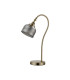 DeRuyter Table Lamp 1 Light E27 Antique Brass/Smoke Glass-4
