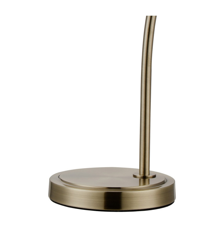 DeRuyter Table Lamp 1 Light E27 Antique Brass/Smoke Glass-5