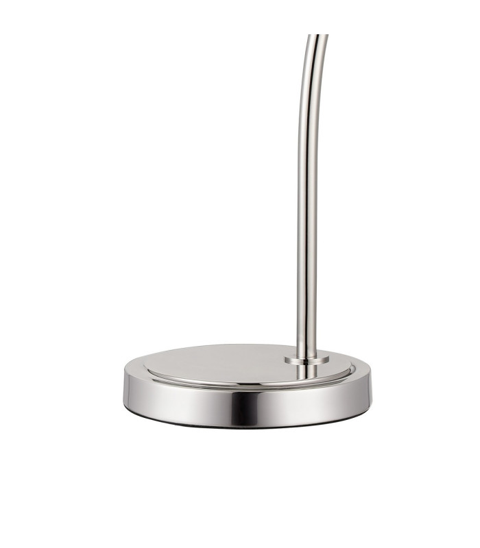 DeRuyter Table Lamp 1 Light E27 Polished Nickel/Amber Glass-5