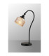 DeRuyter Table Lamp 1 Light E27 Satin Black/Amber Glass-3