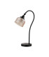 DeRuyter Table Lamp 1 Light E27 Satin Black/Amber Glass-4