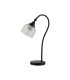 DeRuyter Table Lamp 1 Light E27 Satin Black/Clear Glass-4