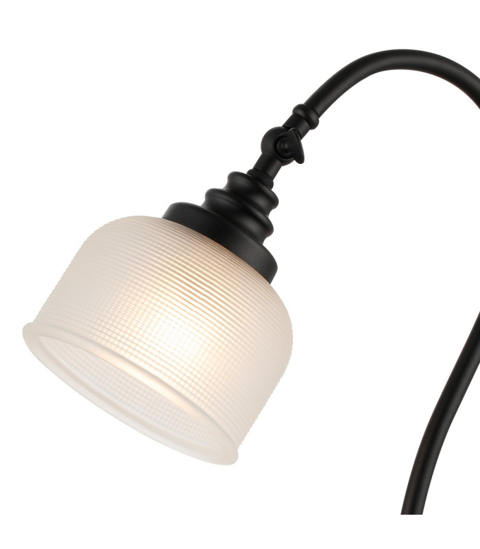 DeRuyter Table Lamp 1 Light E27 Satin Black/Frosted Glass-6
