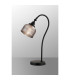DeRuyter Table Lamp 1 Light E27 Satin Black/Smoke Glass-3