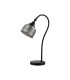 DeRuyter Table Lamp 1 Light E27 Satin Black/Smoke Glass-4
