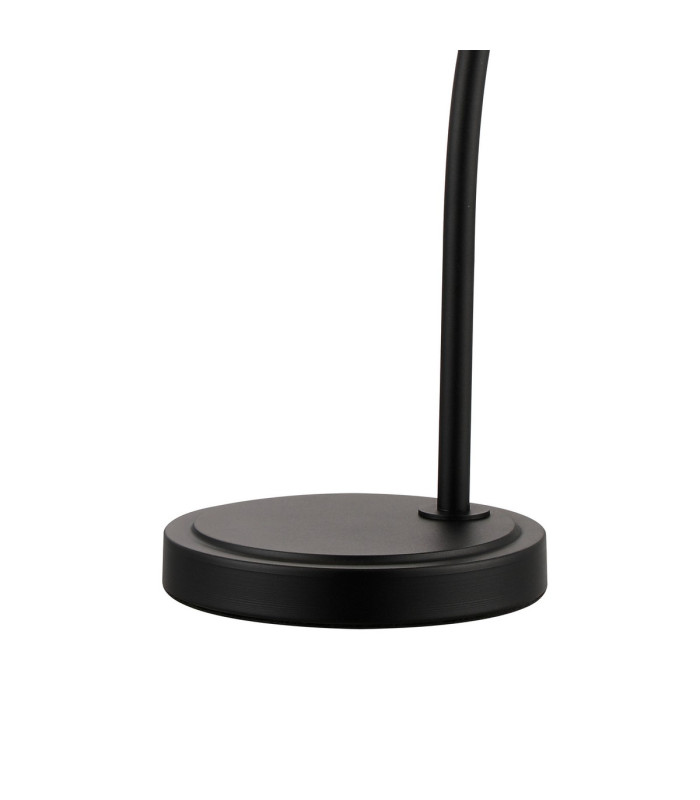 DeRuyter Table Lamp 1 Light E27 Satin Black/Smoke Glass-5