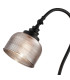 DeRuyter Table Lamp 1 Light E27 Satin Black/Smoke Glass-6